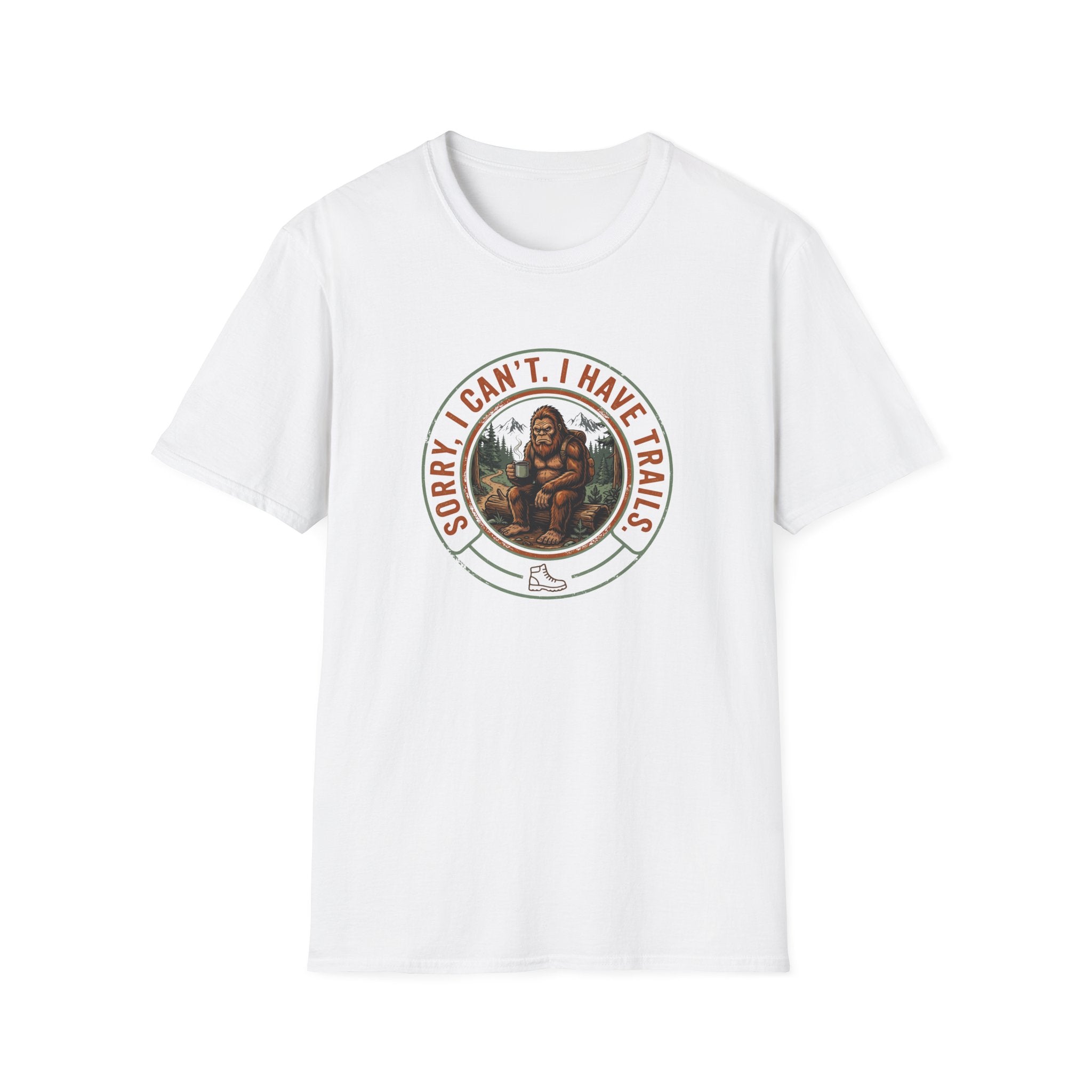 Sorry I Can't, I Have Trails T-Shirt — Vintage Sasquatch Hiking Tee