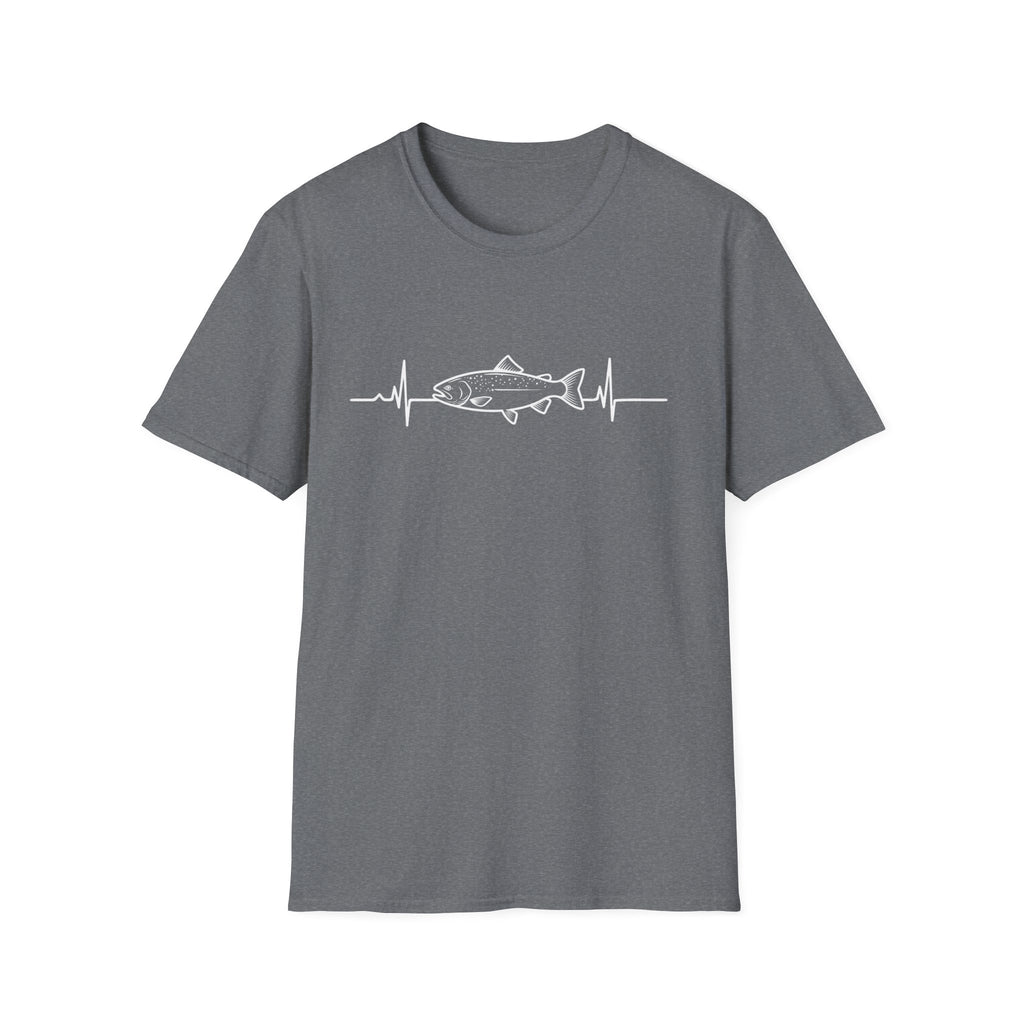 Trout Heartbeat Line T-Shirt | Fishing Graphic