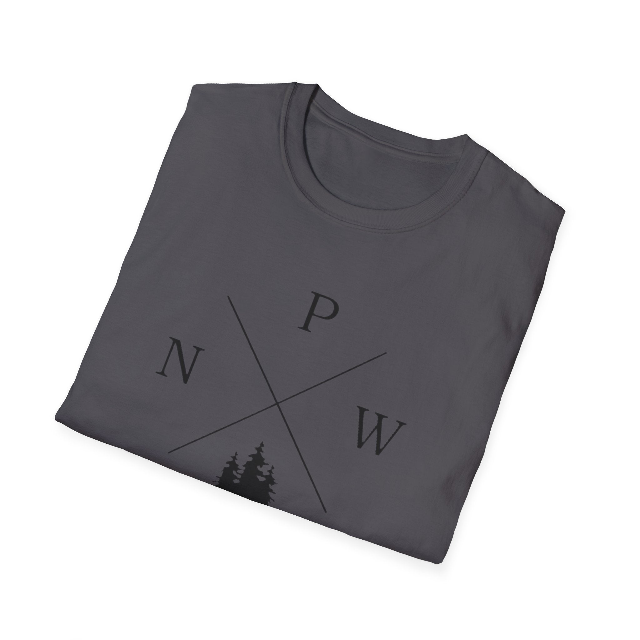 Compass Pines t-shirt | North South East West forest logo