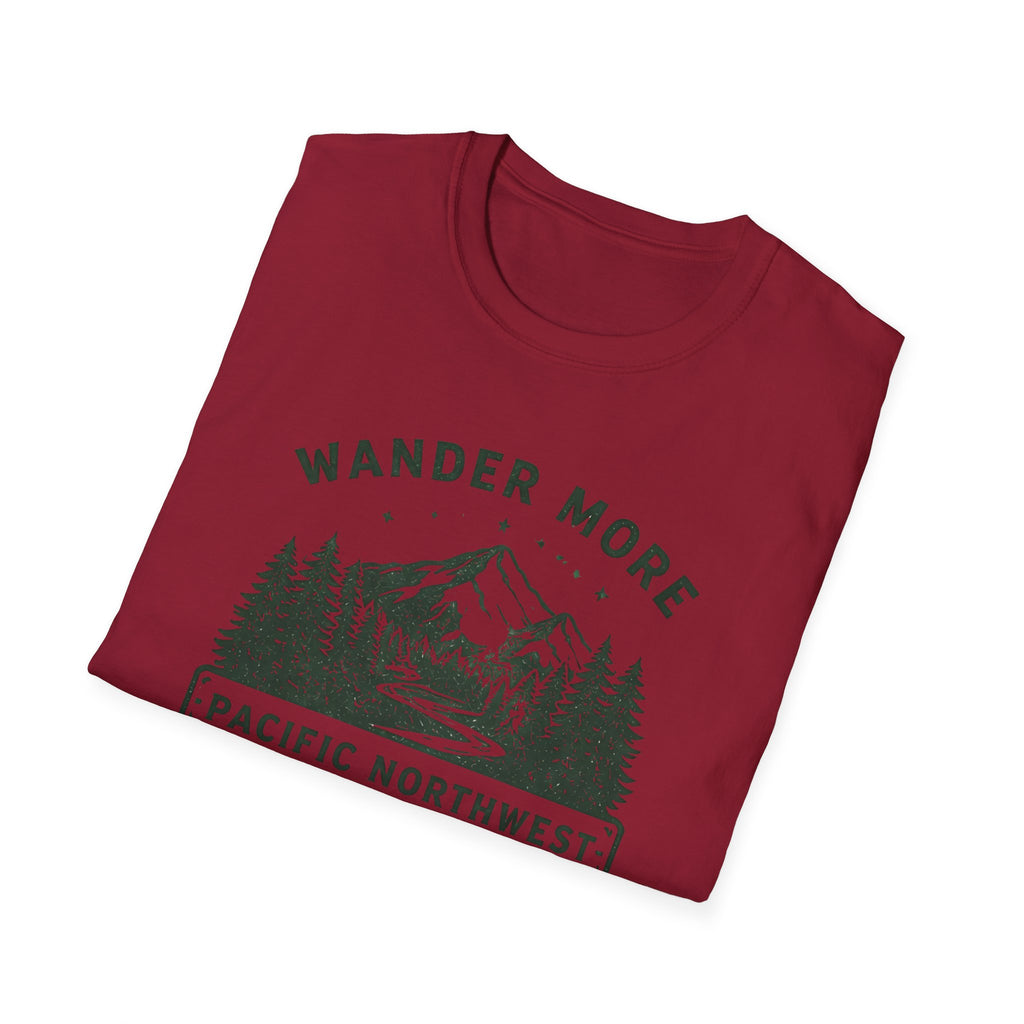 Wander More Pacific Northwest T-Shirt | Mountain Forest Adventure Tee