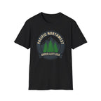 Pacific Northwest Mountain Pines T-Shirt | Upper Left USA graphic