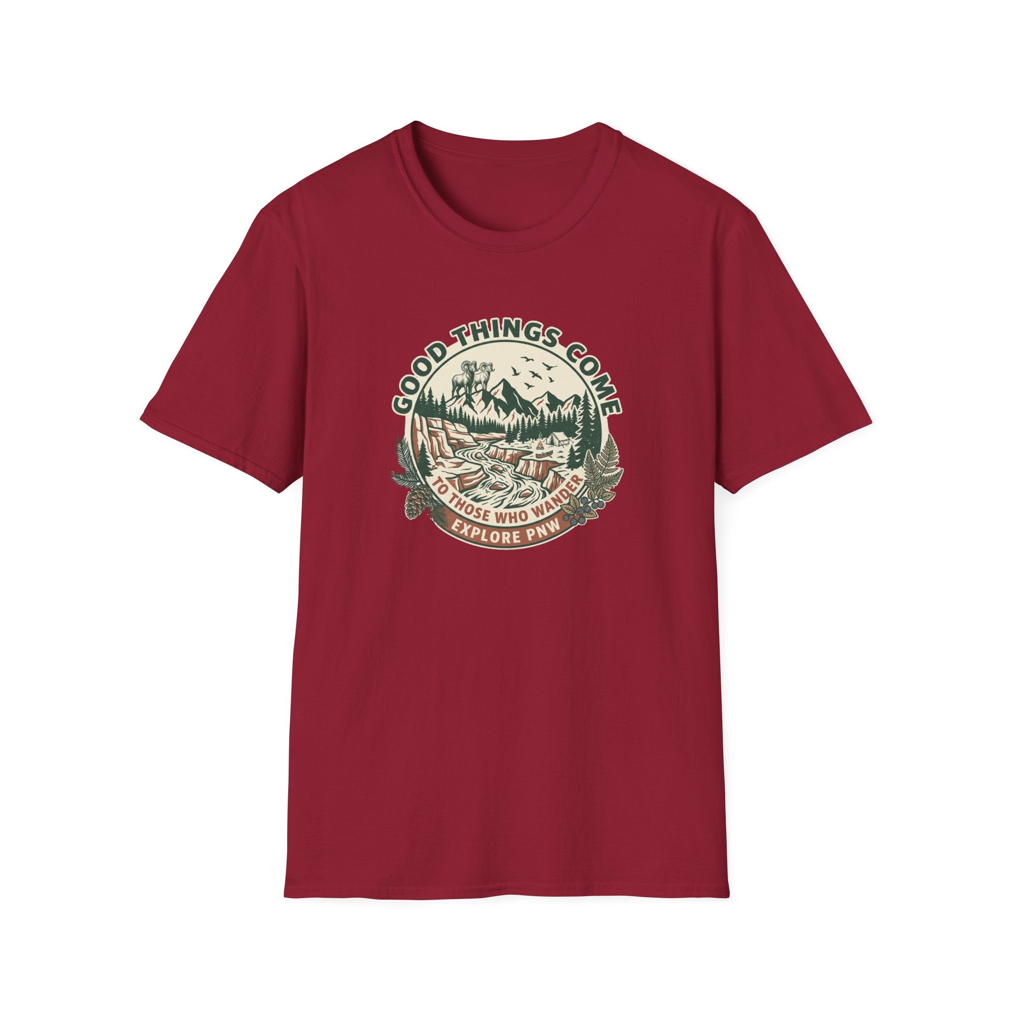 Adventure T-Shirt — "Good Things Come to Those Who Explore" Outdoor Graphic Tee