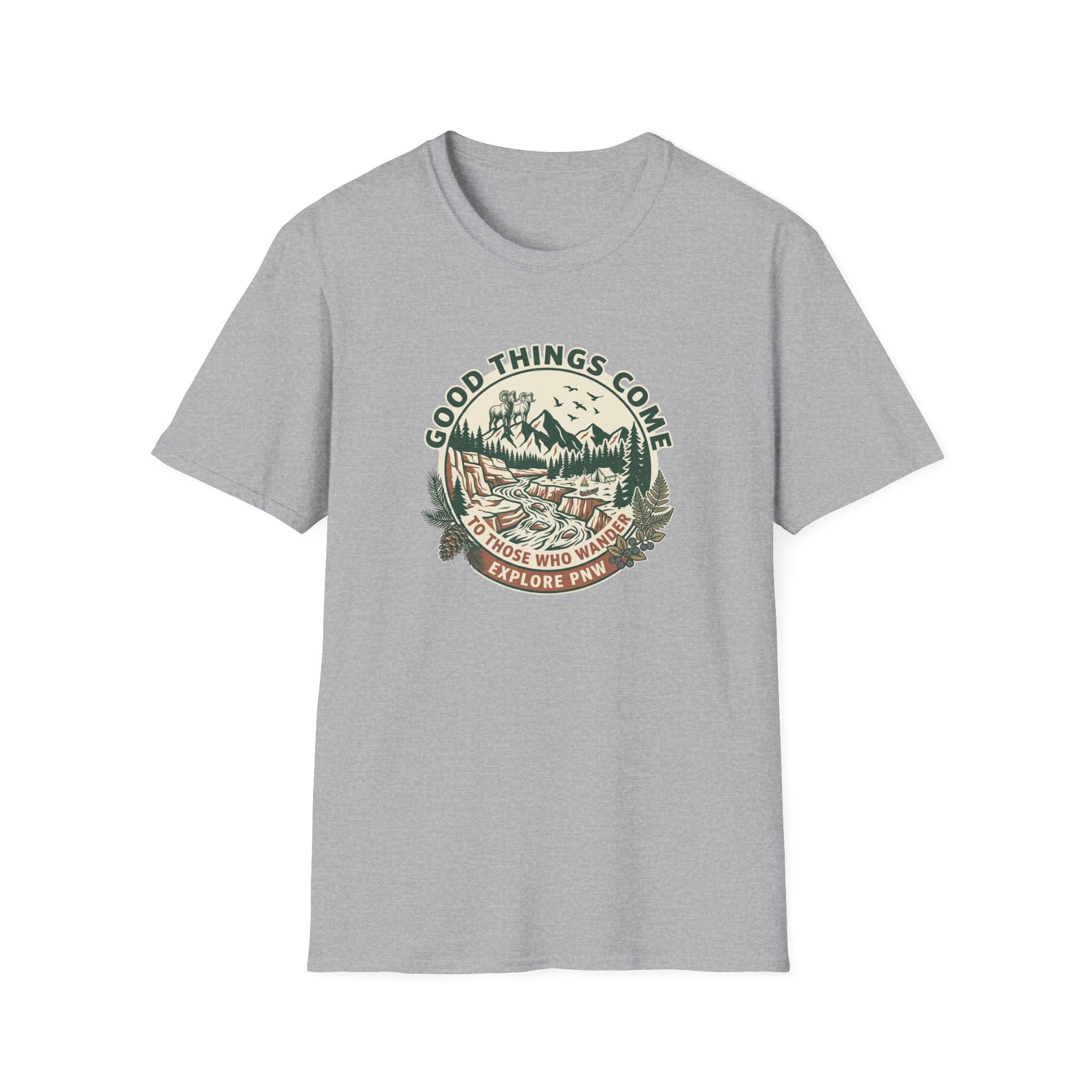 Adventure T-Shirt — "Good Things Come to Those Who Explore" Outdoor Graphic Tee