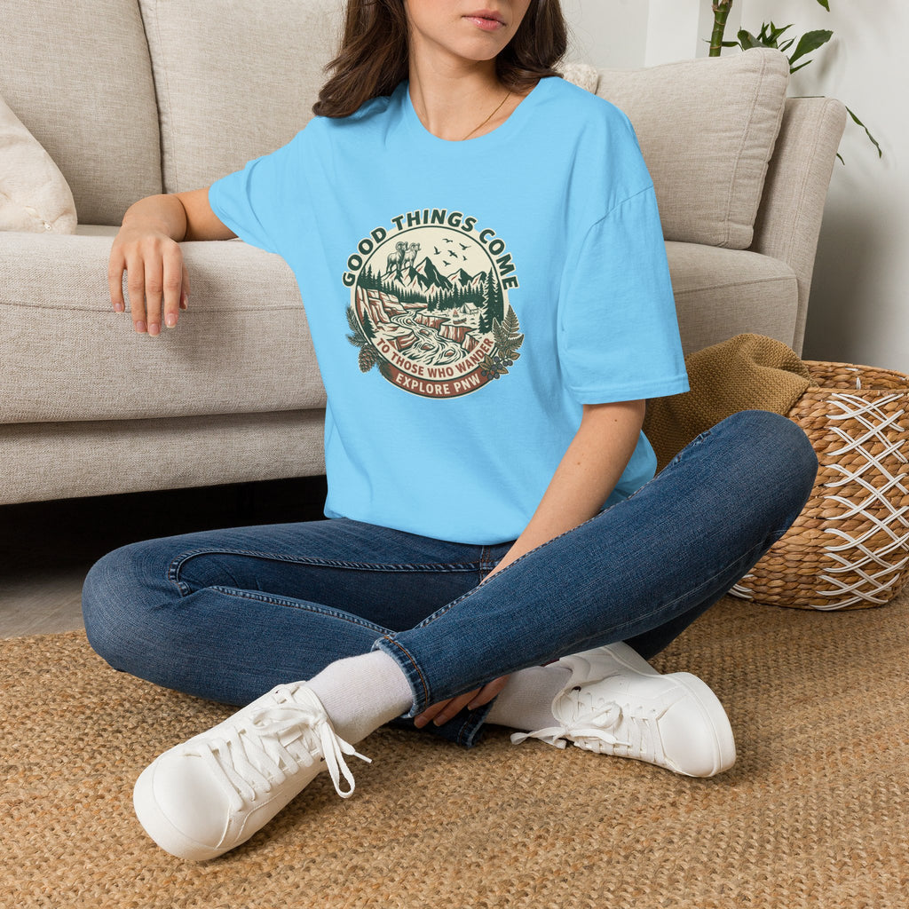 Adventure T-Shirt — "Good Things Come to Those Who Explore" Outdoor Graphic Tee