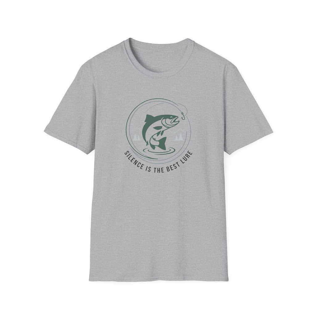 Fishing Trout Illustration T-Shirt | 'Silence Is The Best Lure' Outdoor Angler Tee