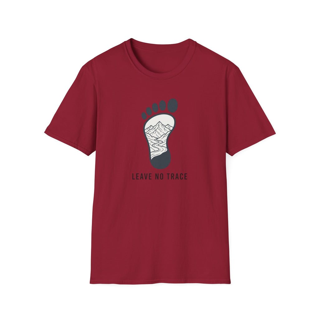 Leave No Trace footprint T-Shirt | Hiking mountain print