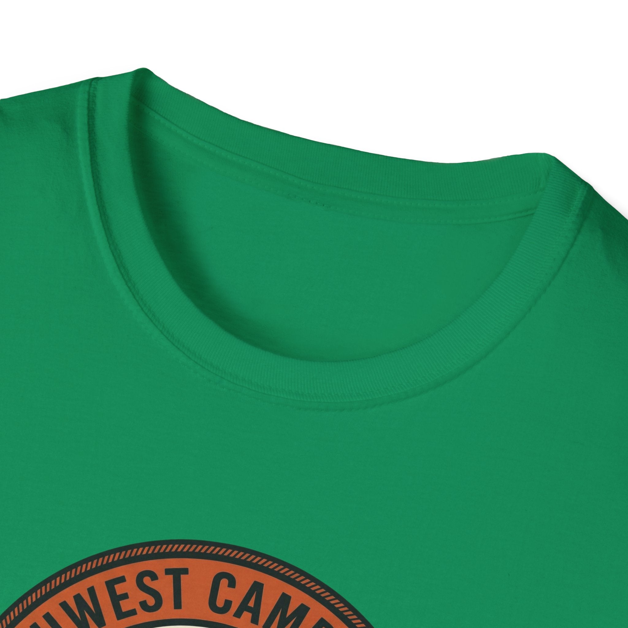 Northwest Camping Club Find Your Fire T-Shirt | Campfire Trees Outdoor Badge Shirt