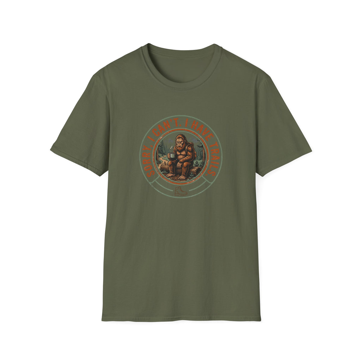 Sorry I Can't, I Have Trails T-Shirt — Vintage Sasquatch Hiking Tee