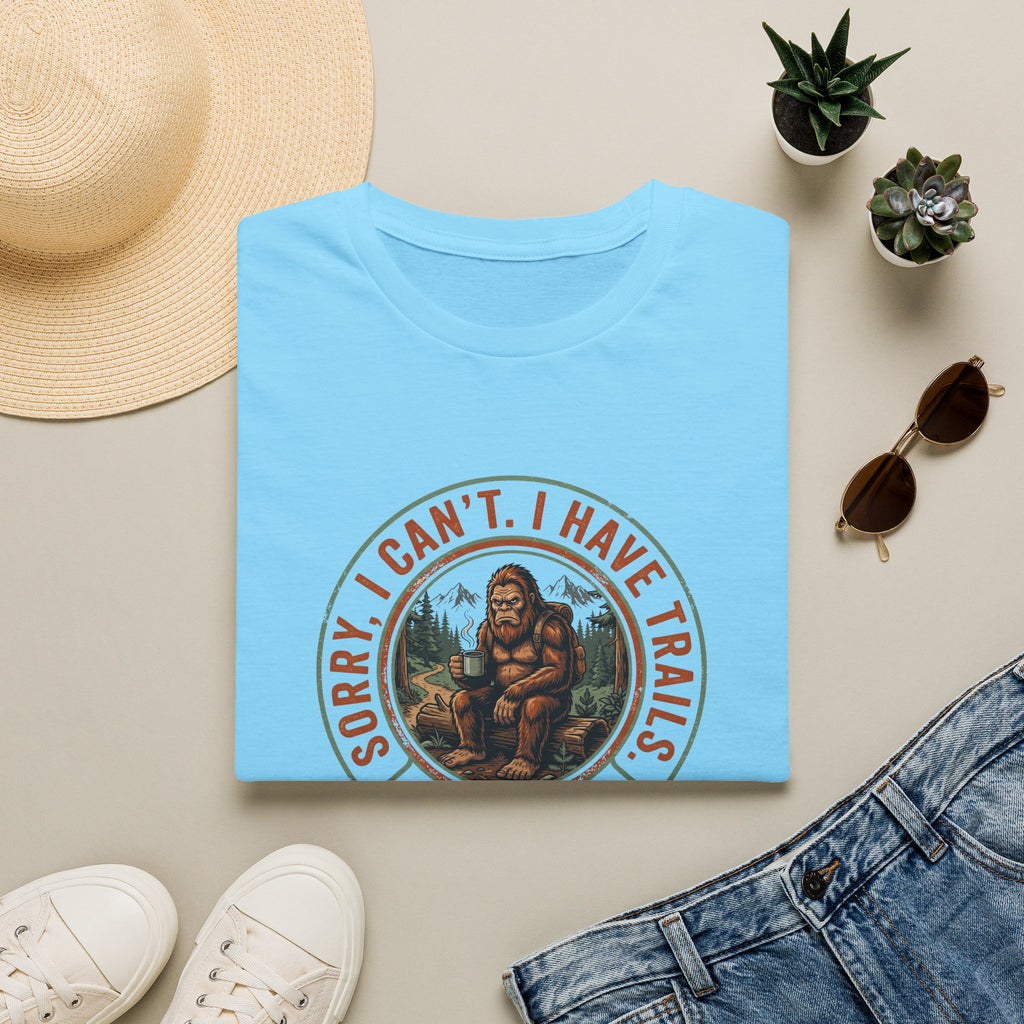 Sorry I Can't, I Have Trails T-Shirt — Vintage Sasquatch Hiking Tee