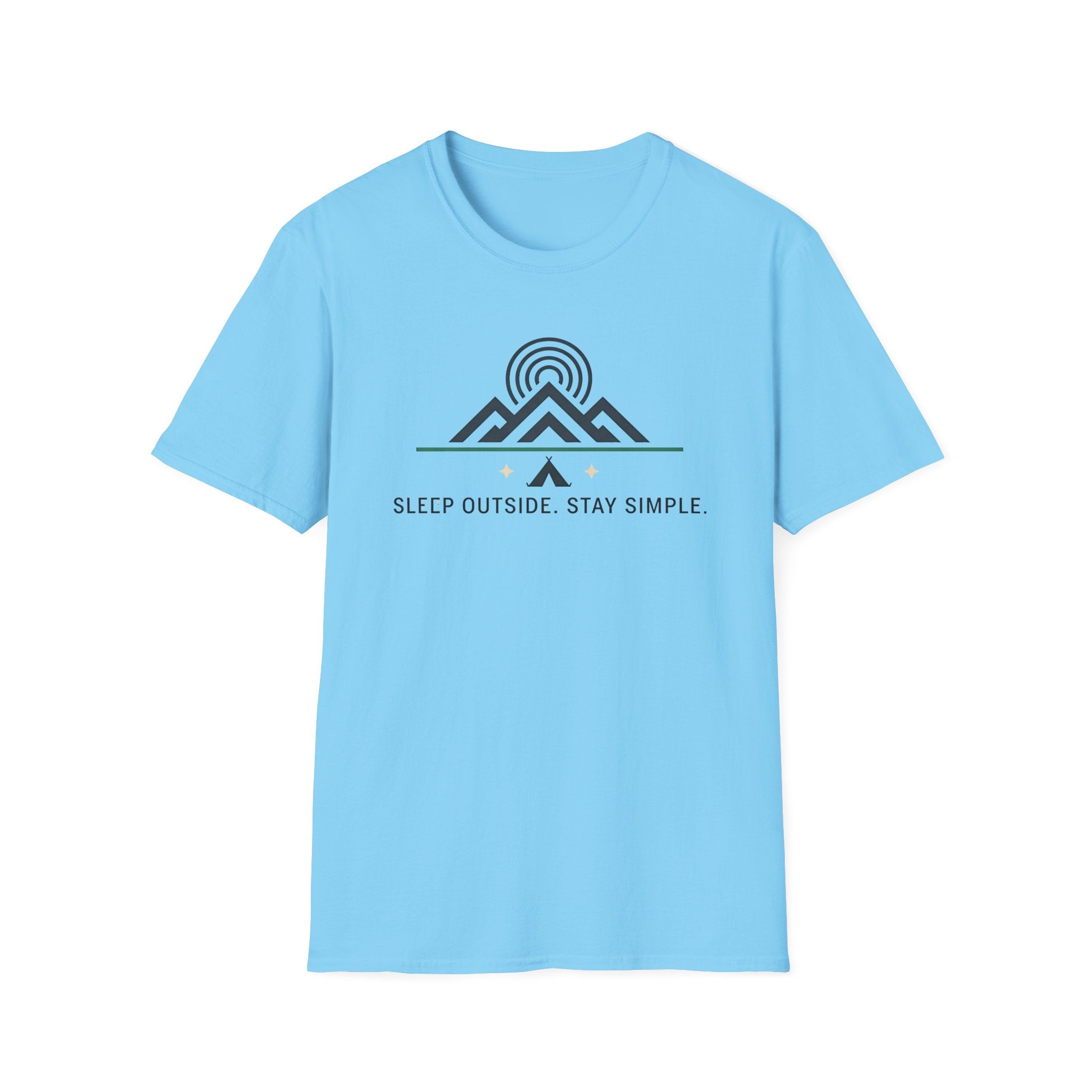 Sleep Outside Stay Simple T-Shirt | Mountain Camping Graphic Tee