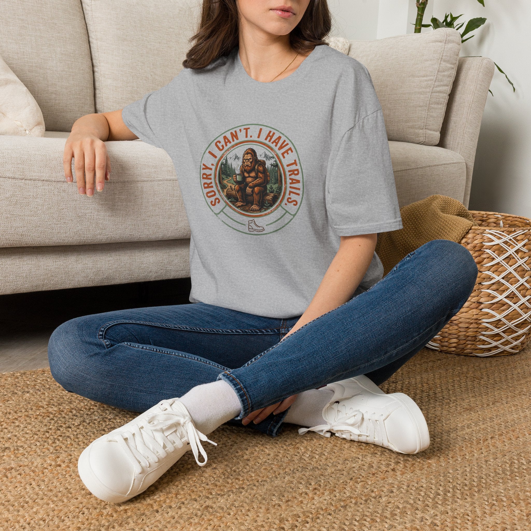 Sorry I Can't, I Have Trails T-Shirt — Vintage Sasquatch Hiking Tee