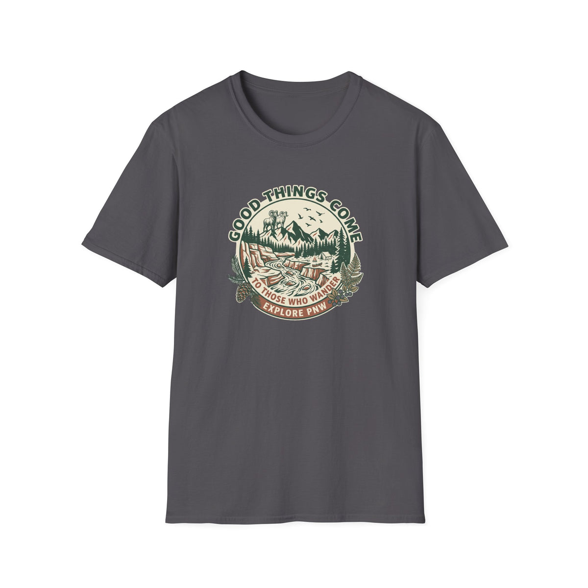 Adventure T-Shirt — "Good Things Come to Those Who Explore" Outdoor Graphic Tee