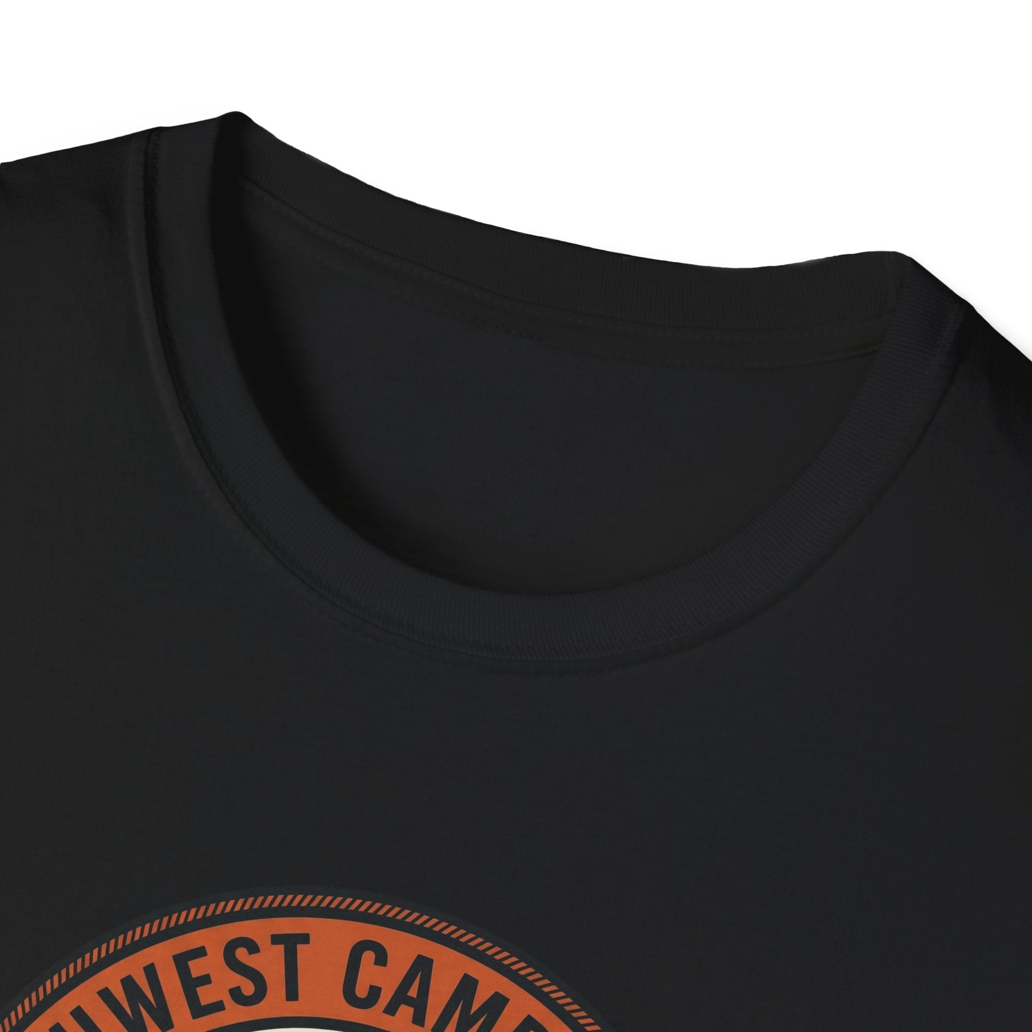Northwest Camping Club Find Your Fire T-Shirt | Campfire Trees Outdoor Badge Shirt