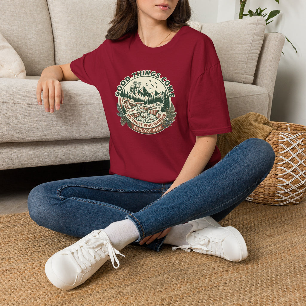 Adventure T-Shirt — "Good Things Come to Those Who Explore" Outdoor Graphic Tee