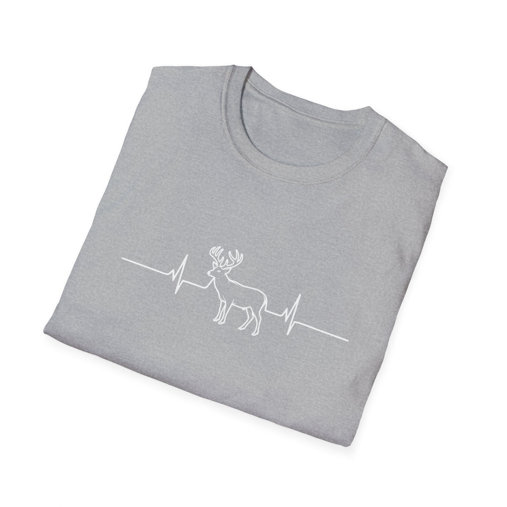 Buck Heartbeat Line T-Shirt | Deer EKG Graphic Tee