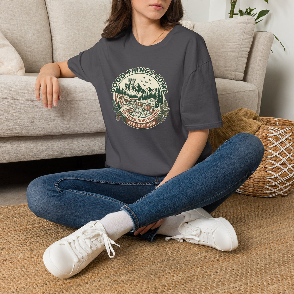 Adventure T-Shirt — "Good Things Come to Those Who Explore" Outdoor Graphic Tee