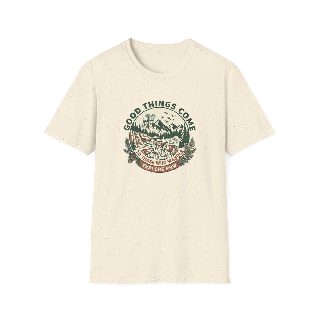 Adventure T-Shirt — "Good Things Come to Those Who Explore" Outdoor Graphic Tee
