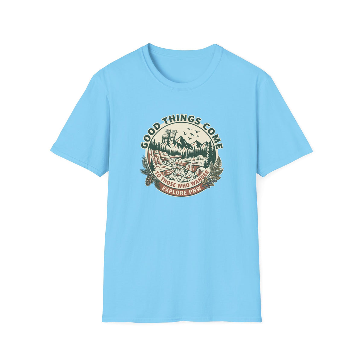 Adventure T-Shirt — "Good Things Come to Those Who Explore" Outdoor Graphic Tee