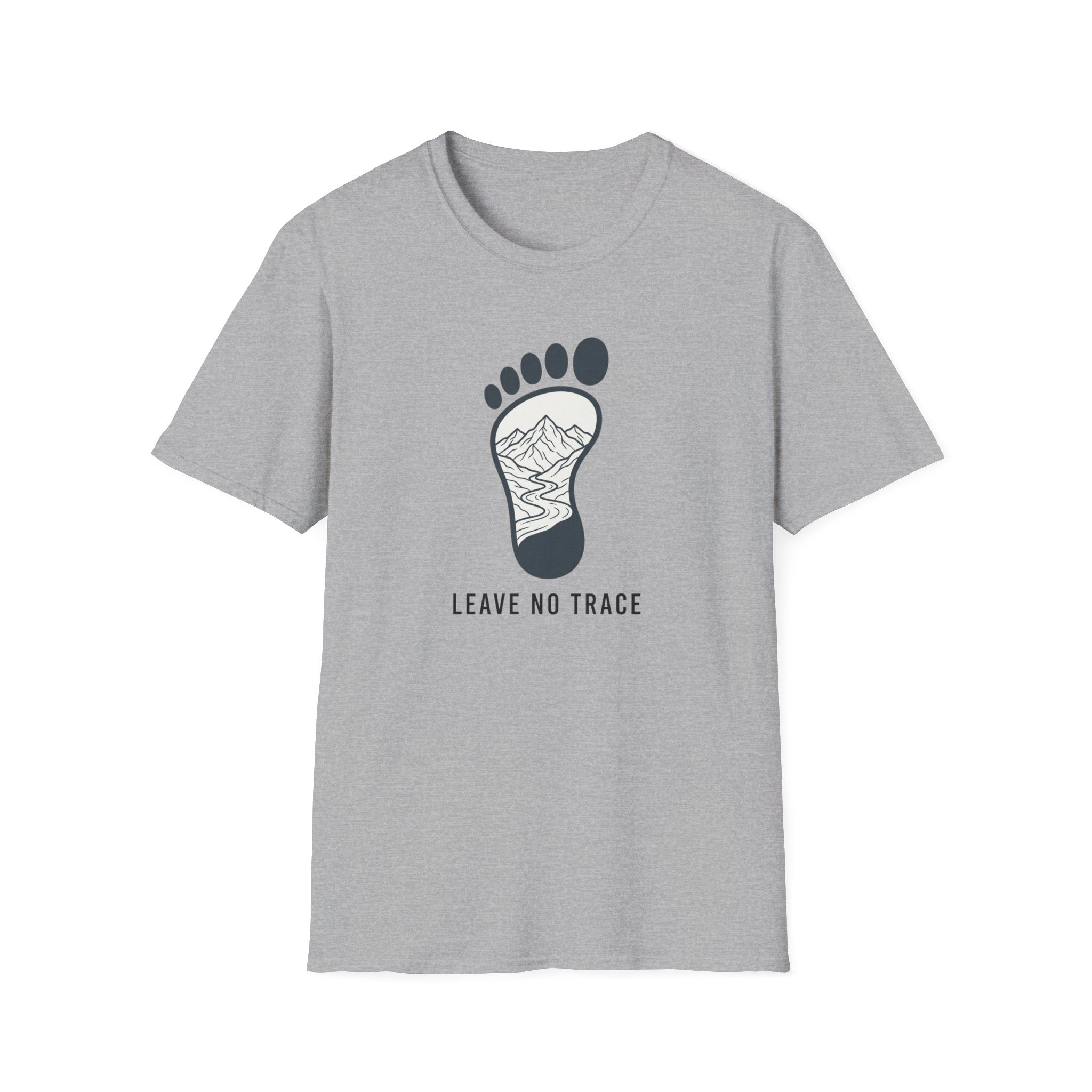 Leave No Trace footprint T-Shirt | Hiking mountain print