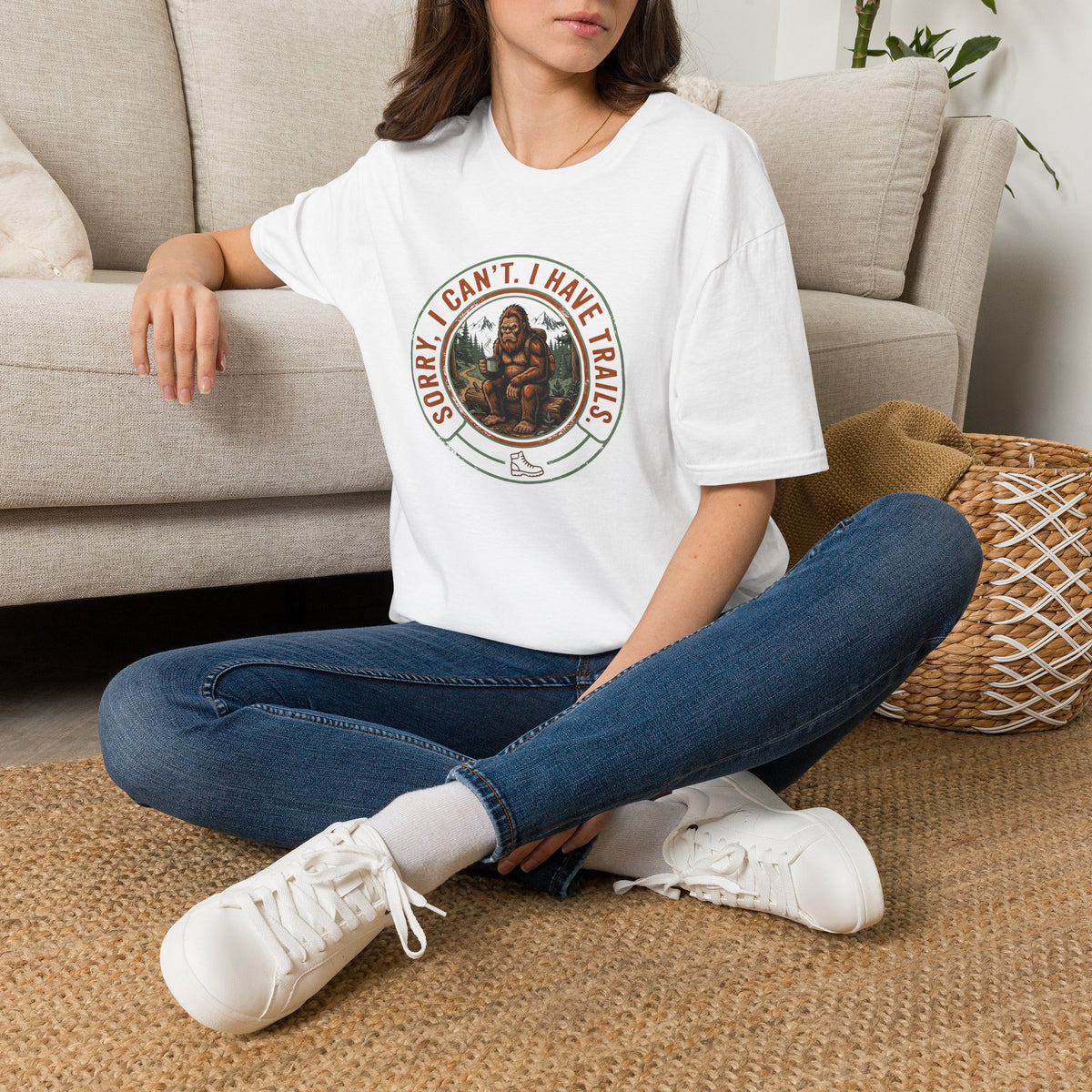 Sorry I Can't, I Have Trails T-Shirt — Vintage Sasquatch Hiking Tee
