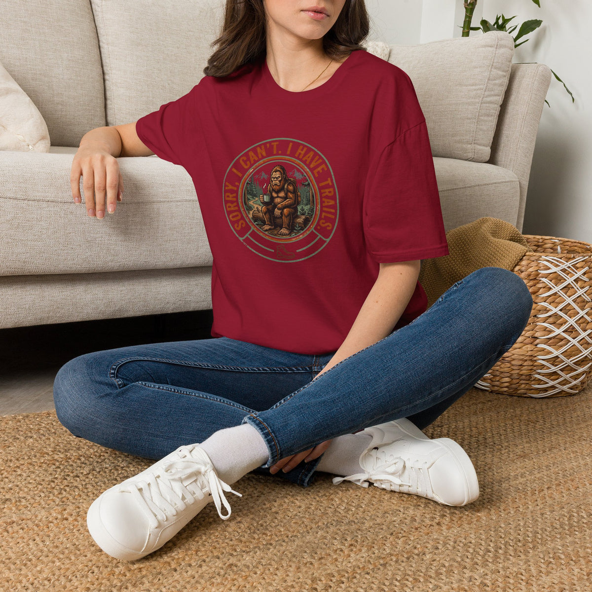 Sorry I Can't, I Have Trails T-Shirt — Vintage Sasquatch Hiking Tee