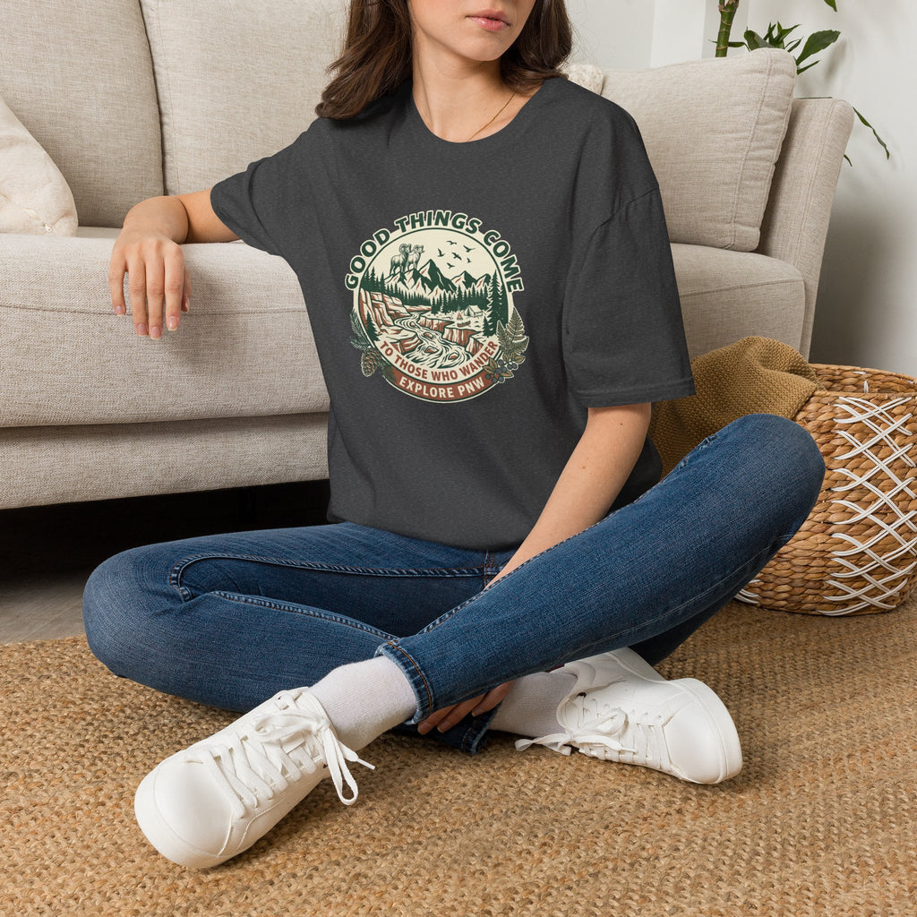 Adventure T-Shirt — "Good Things Come to Those Who Explore" Outdoor Graphic Tee