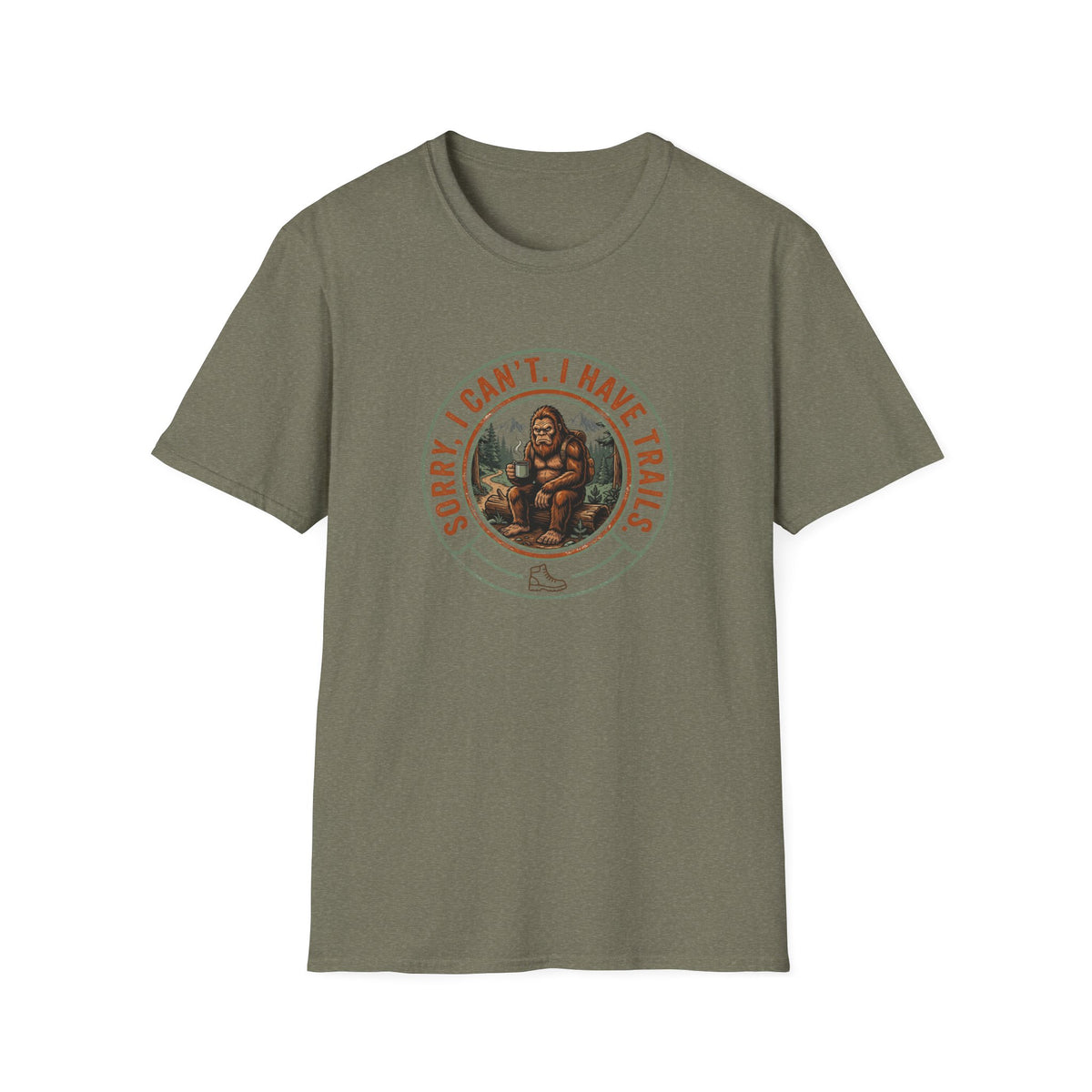 Sorry I Can't, I Have Trails T-Shirt — Vintage Sasquatch Hiking Tee