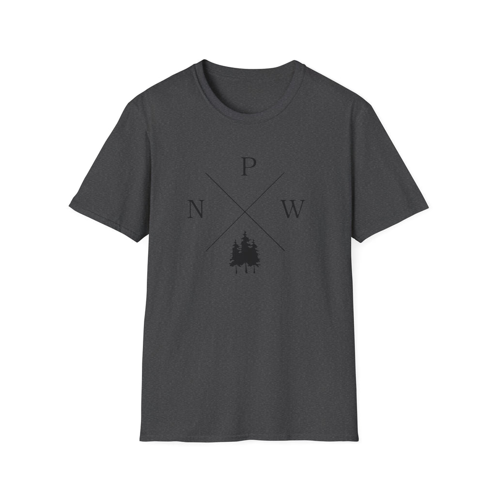 Compass Pines t-shirt | North South East West forest logo