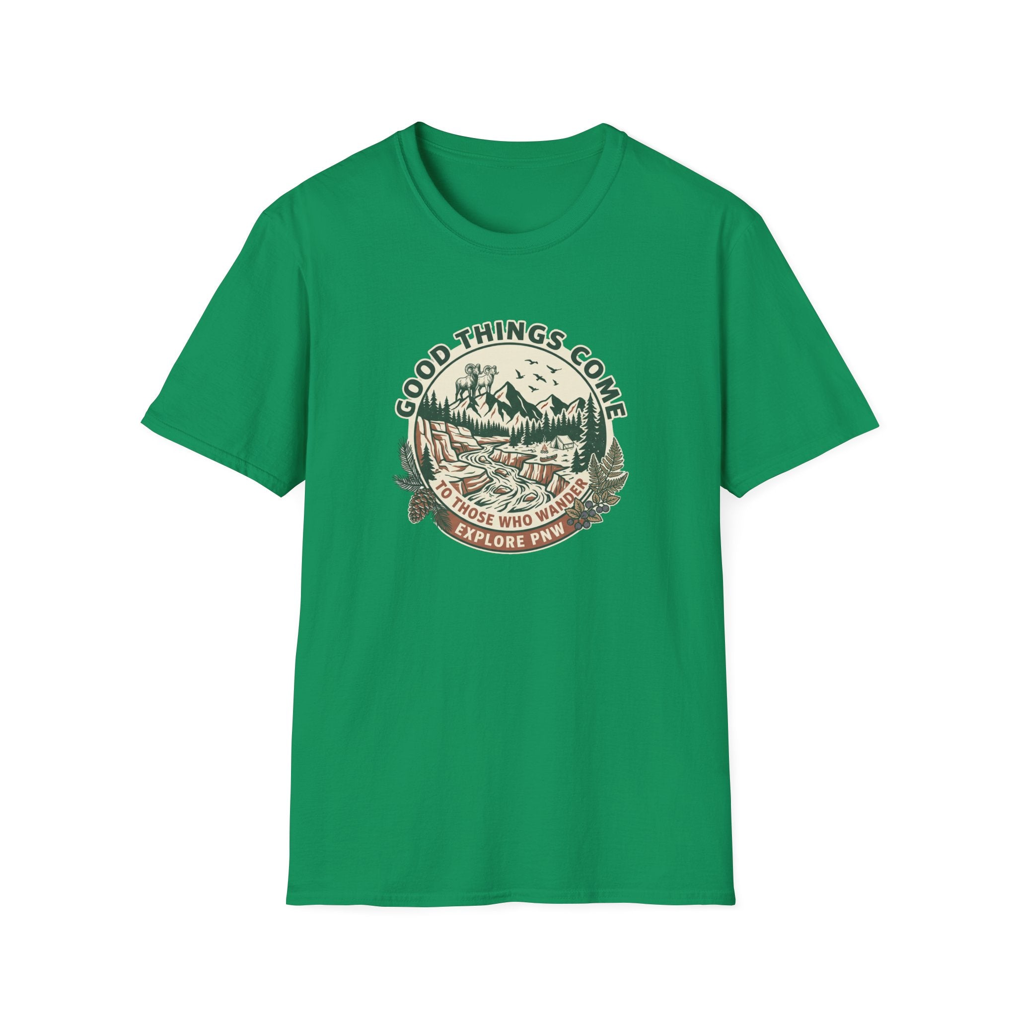 Adventure T-Shirt — "Good Things Come to Those Who Explore" Outdoor Graphic Tee