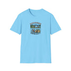 Camping Reality T-Shirt | Scenic Tent, Lake, Mountains Outdoor Adventure