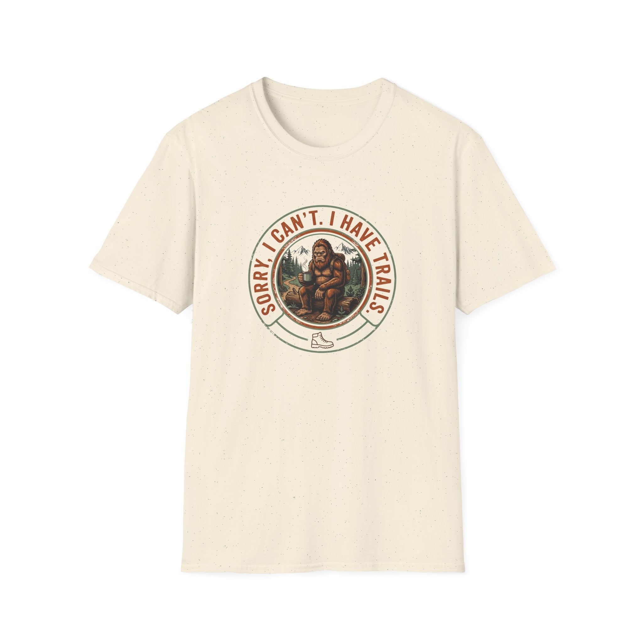 Sorry I Can't, I Have Trails T-Shirt — Vintage Sasquatch Hiking Tee