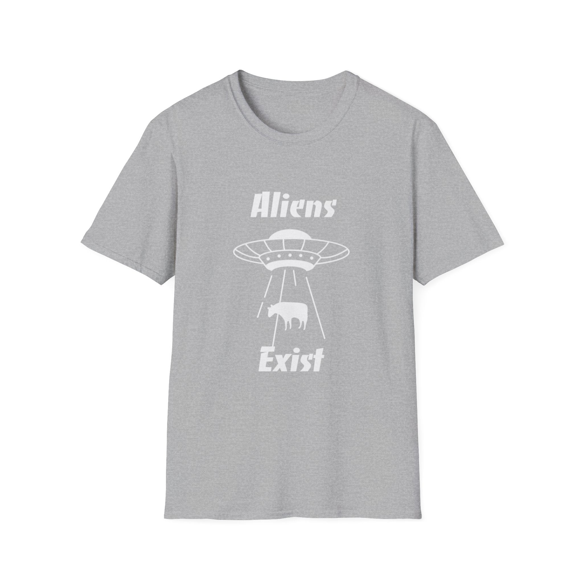 Aliens Exist T-Shirt | UFO Cow Abduction Graphic