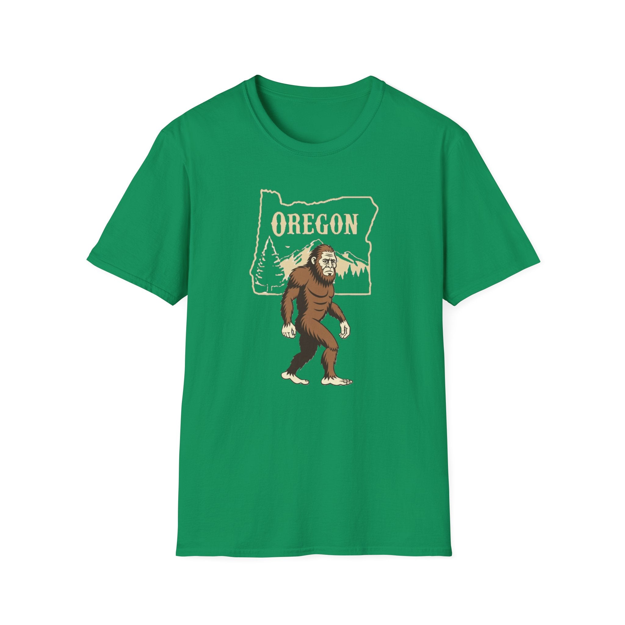 Oregon Bigfoot T-Shirt | Sasquatch Forest State Outline