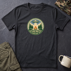 Aliens Prefer Our Campfire Spots T-Shirt | UFO Camping Badge Graphic