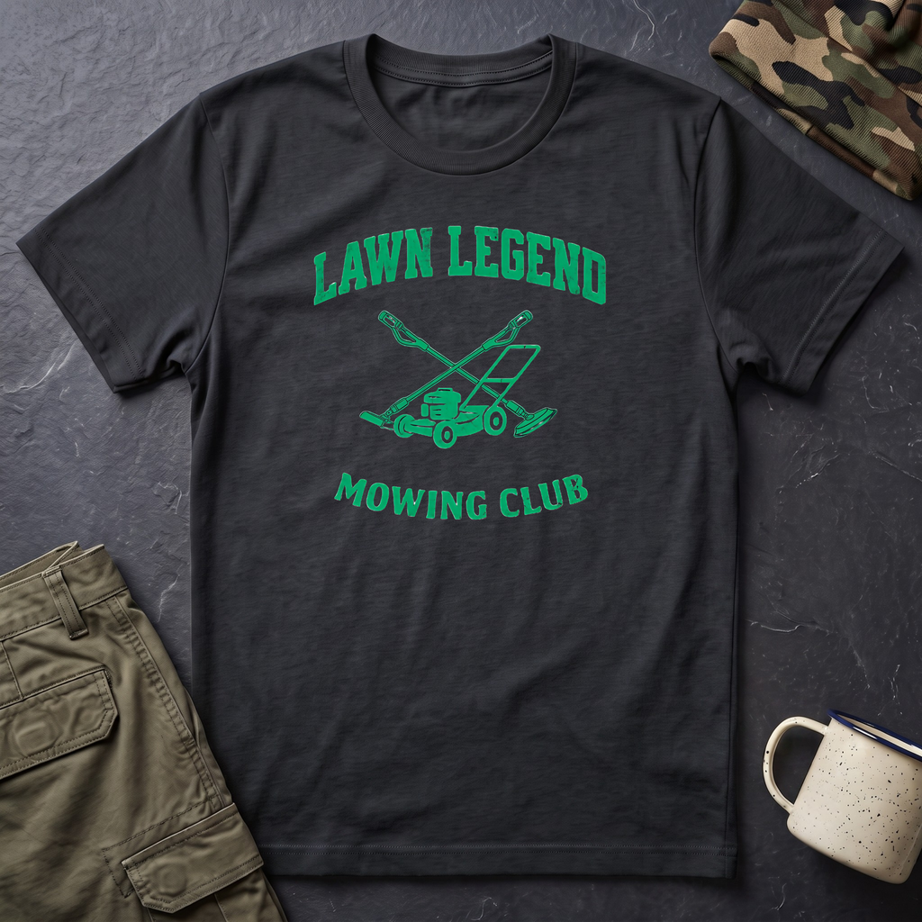 Lawn Legend Mowing Club T-Shirt | Gardening, Lawn Care Graphic Tee