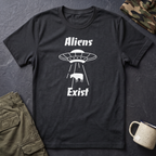 Aliens Exist T-Shirt | UFO Cow Abduction Graphic