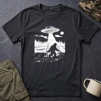 Alien Abduction T-Shirt — Bigfoot UFO Woodland Graphic Tee