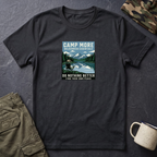 Camp More Wilderness Camping T-Shirt | Lake Mountain Poster Design