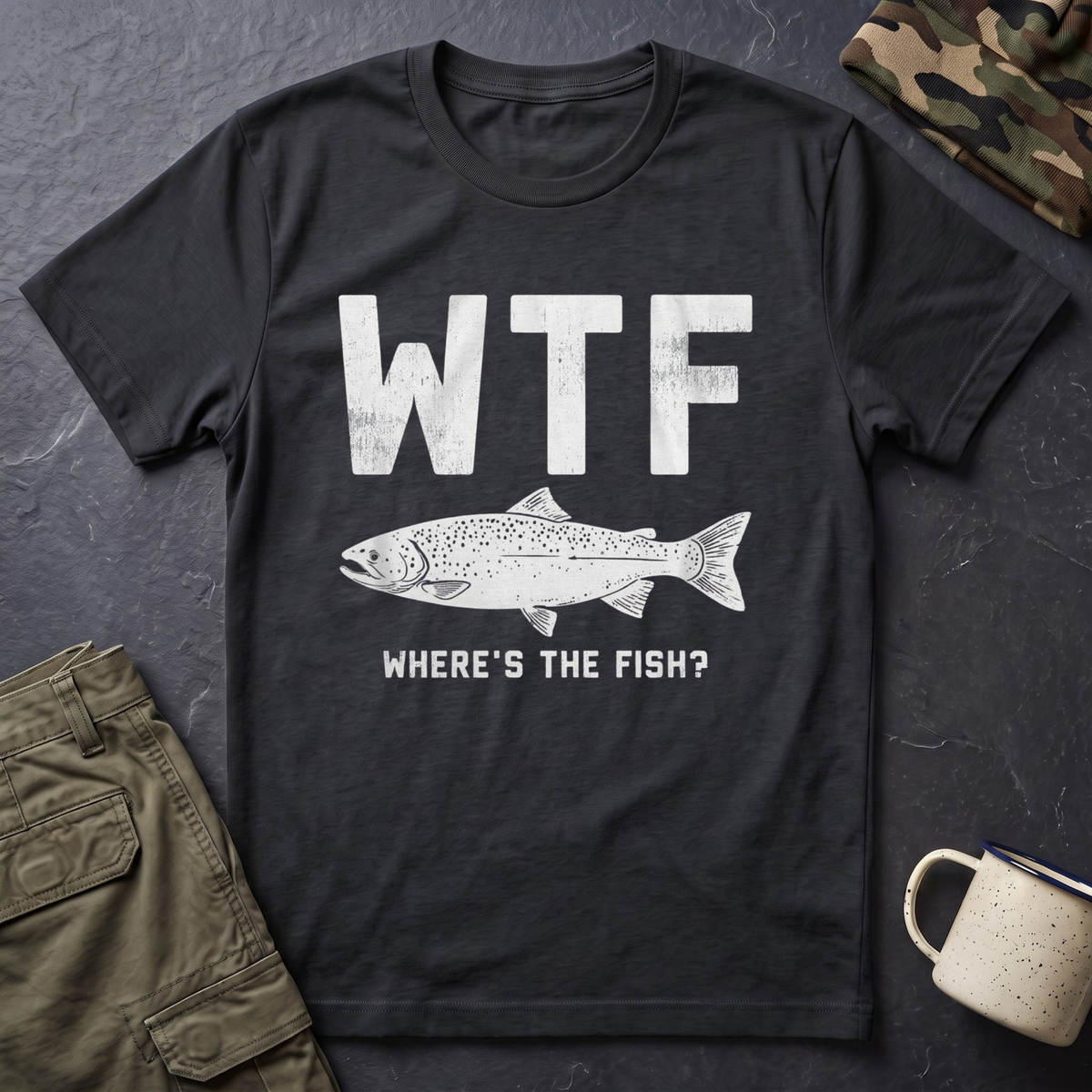 WTF Where's The Fish T-Shirt | Fishing Humor Tee