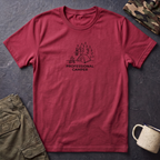 Professional Camper T-Shirt | Minimal Line Art Camping Design