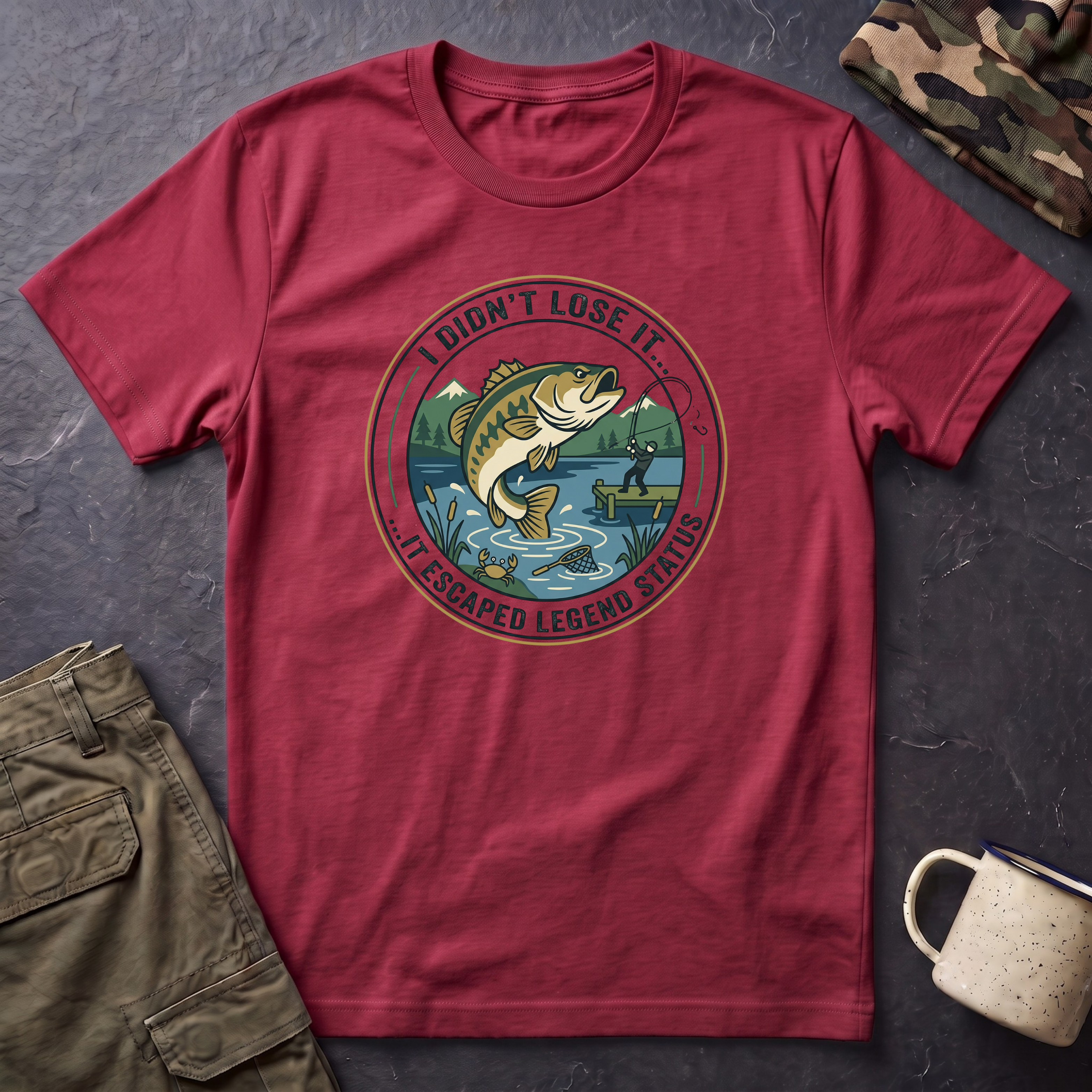 I Didnt Lose It I Escaped Legend Status T-Shirt | Bass Fishing Graphic