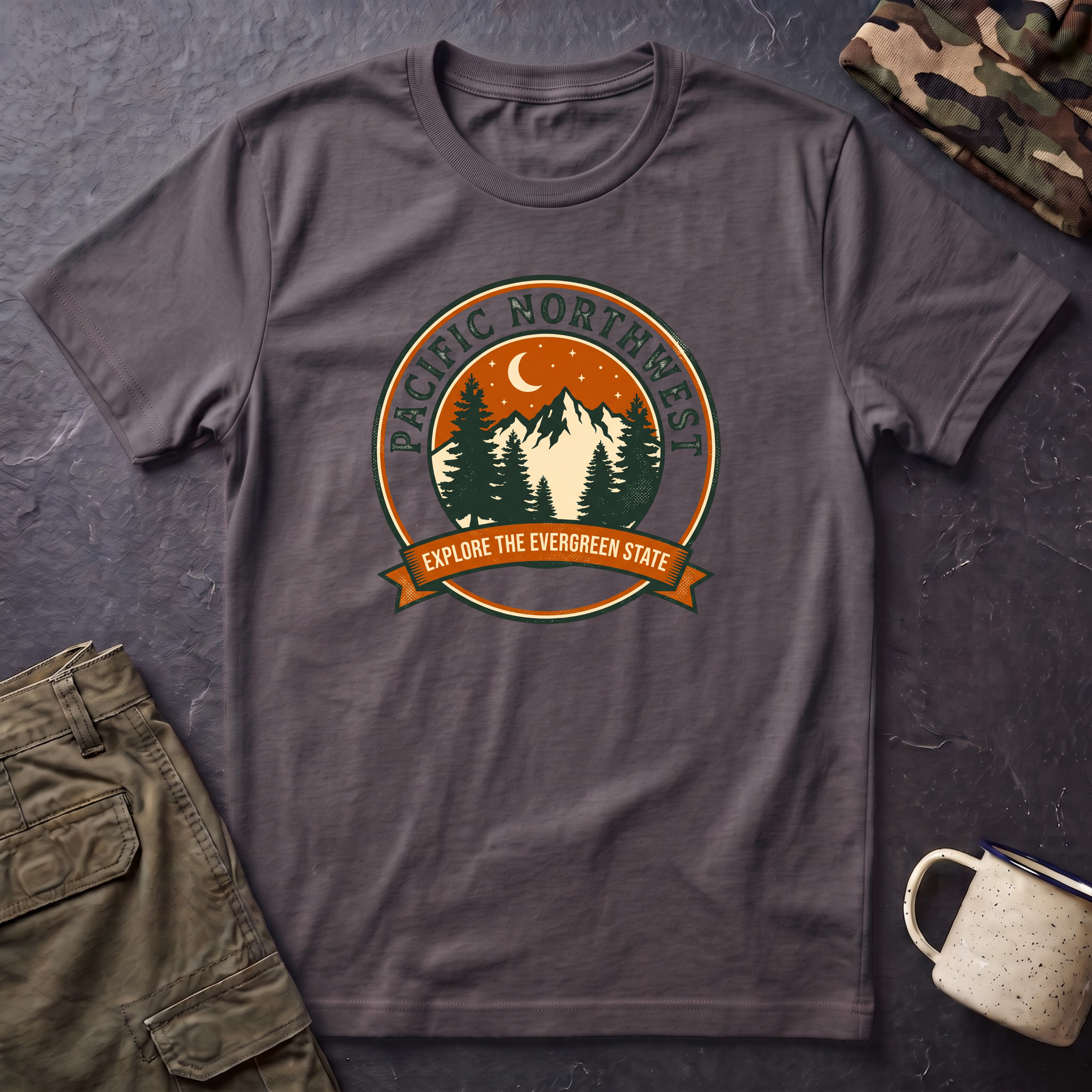 Pacific Northwest T-Shirt — Explore the Evergreen State Graphic Tee