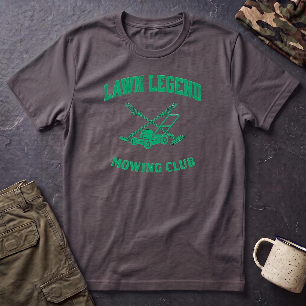 Lawn Legend Mowing Club T-Shirt | Gardening, Lawn Care Graphic Tee