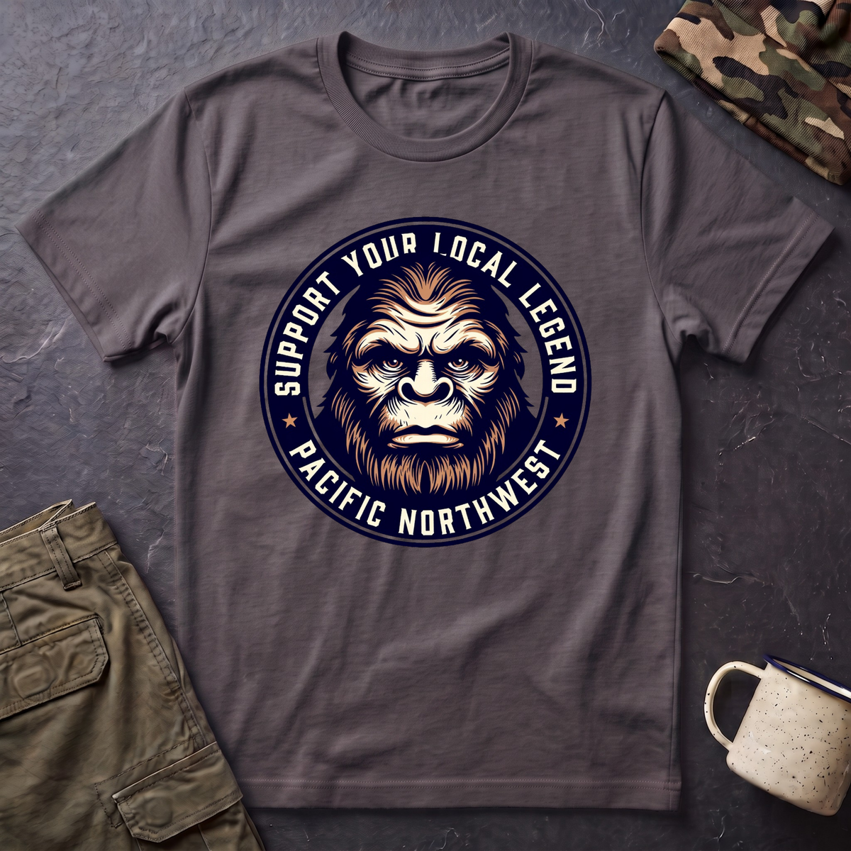 Support Your Local Legend Bigfoot T-Shirt | Pacific Northwest Sasquatch Tee