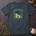 Camping Checklist Snacks T-Shirt | Camping Graphic Tee, Tent Campfire Design