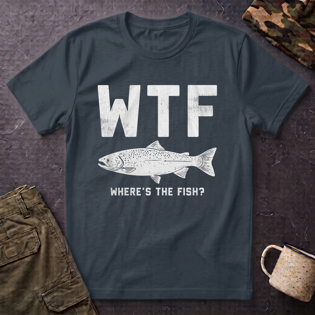 WTF Where's The Fish T-Shirt | Fishing Humor Tee