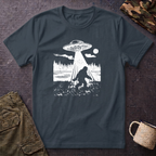 Alien Abduction T-Shirt — Bigfoot UFO Woodland Graphic Tee