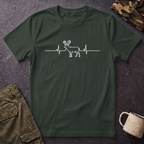 Buck Heartbeat Line T-Shirt | Deer EKG Graphic Tee