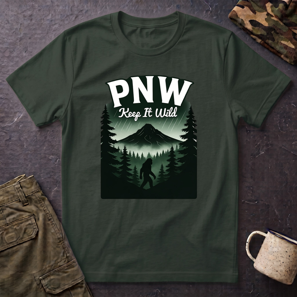 PNW Keep It Wild T-Shirt | Pacific Northwest Mountain Forest Tee