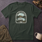 Mountain Lake Vista T-Shirt | Retro Scenic Nature Tee